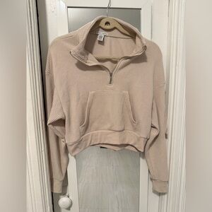 Better Together Beige Waffle Knit Pullover